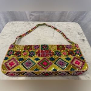 PIERRE URBACH Beaded Bag with Beaded Shoulder Strap